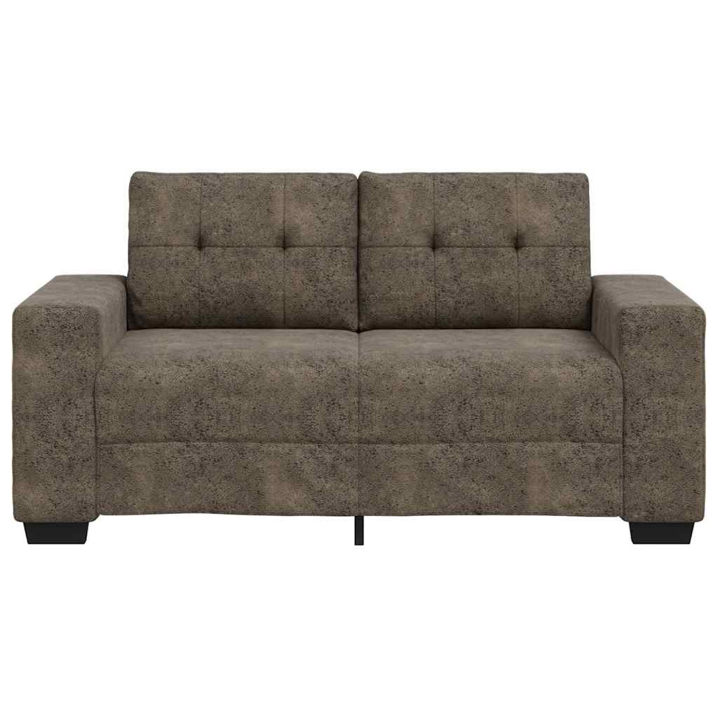 Loveseat met kussen Donkergrijs Kunstleer
