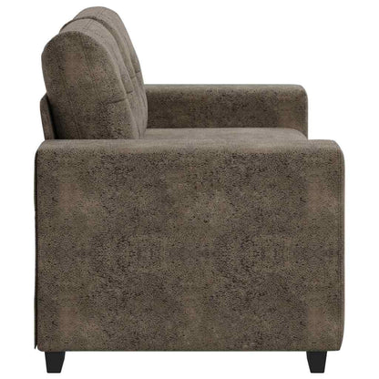 Loveseat met kussen Donkergrijs Kunstleer