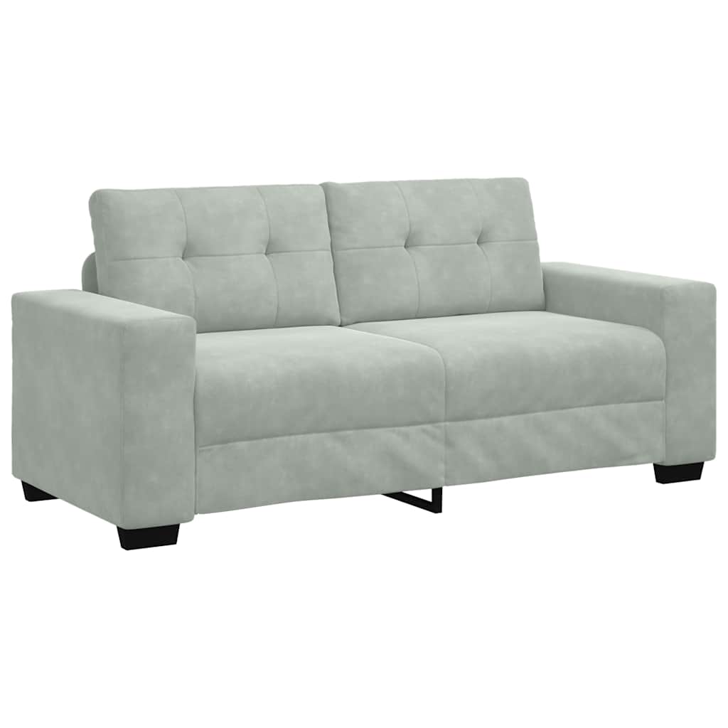 Loveseat Bank Fluweel 140 cm Lichtgrijs