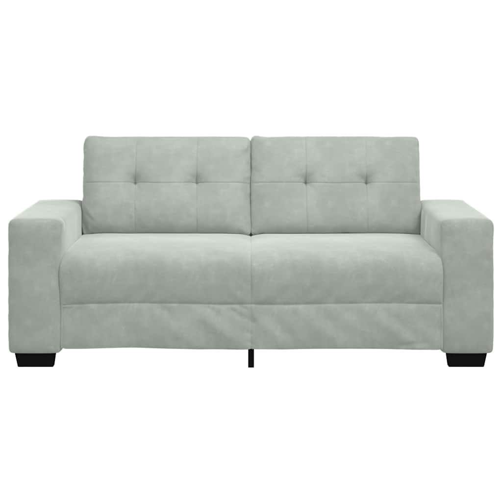 Loveseat Bank Fluweel 140 cm Lichtgrijs