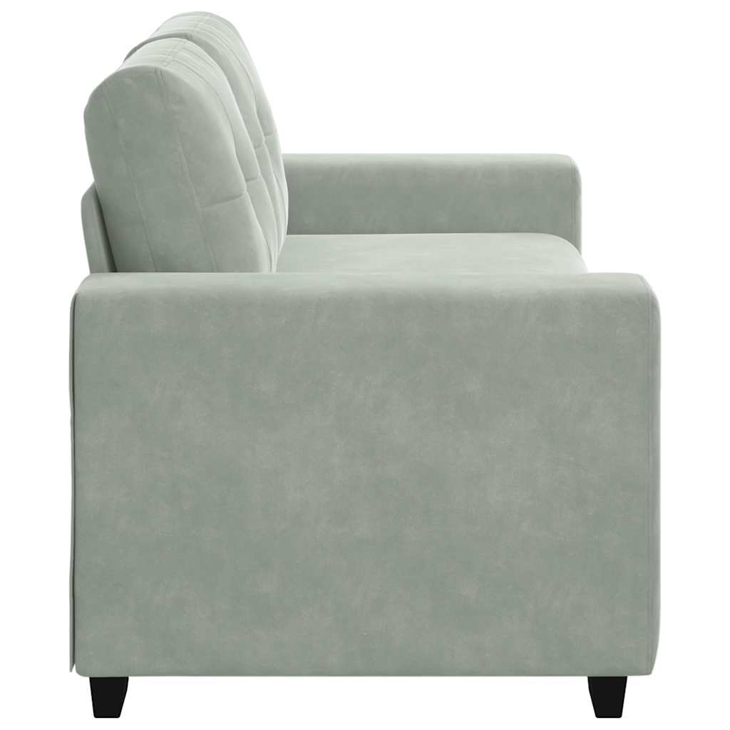 Loveseat Bank Fluweel 140 cm Lichtgrijs