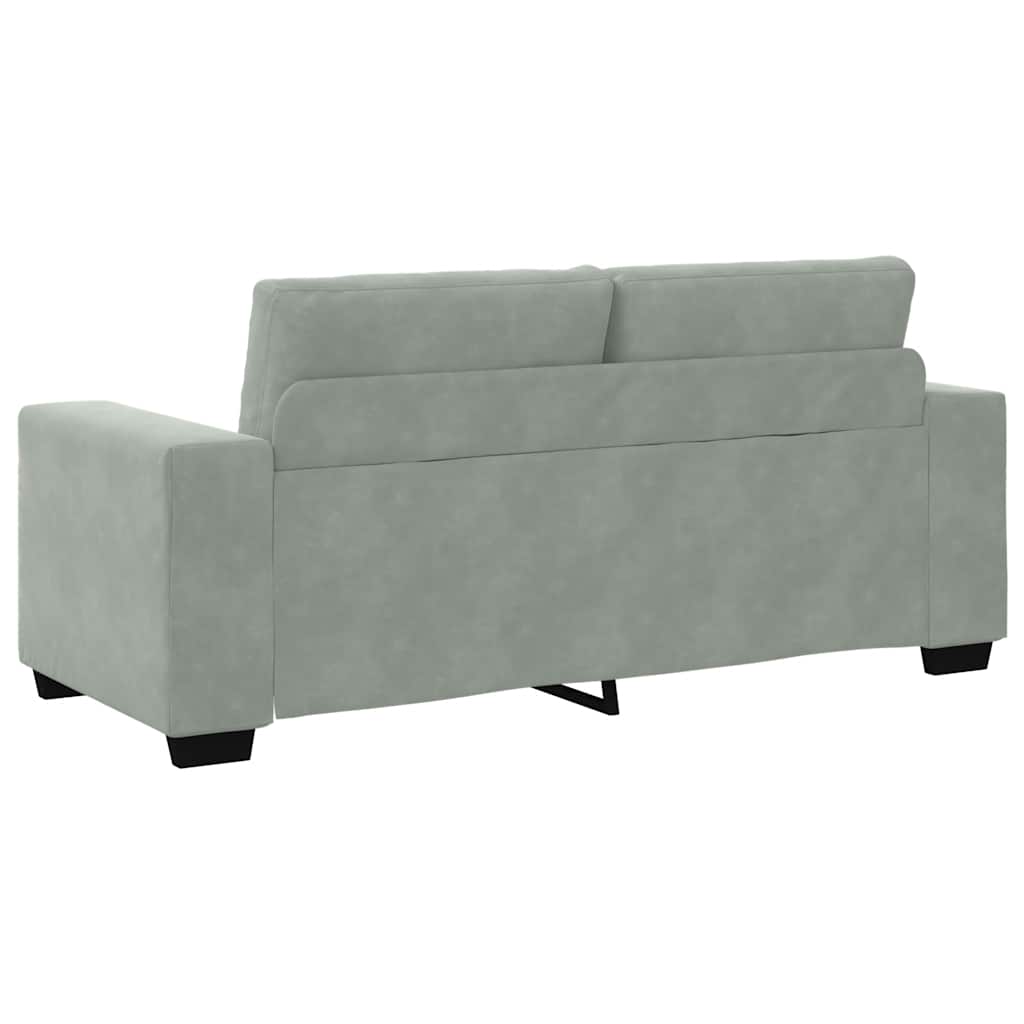 Loveseat Bank Fluweel 140 cm Lichtgrijs