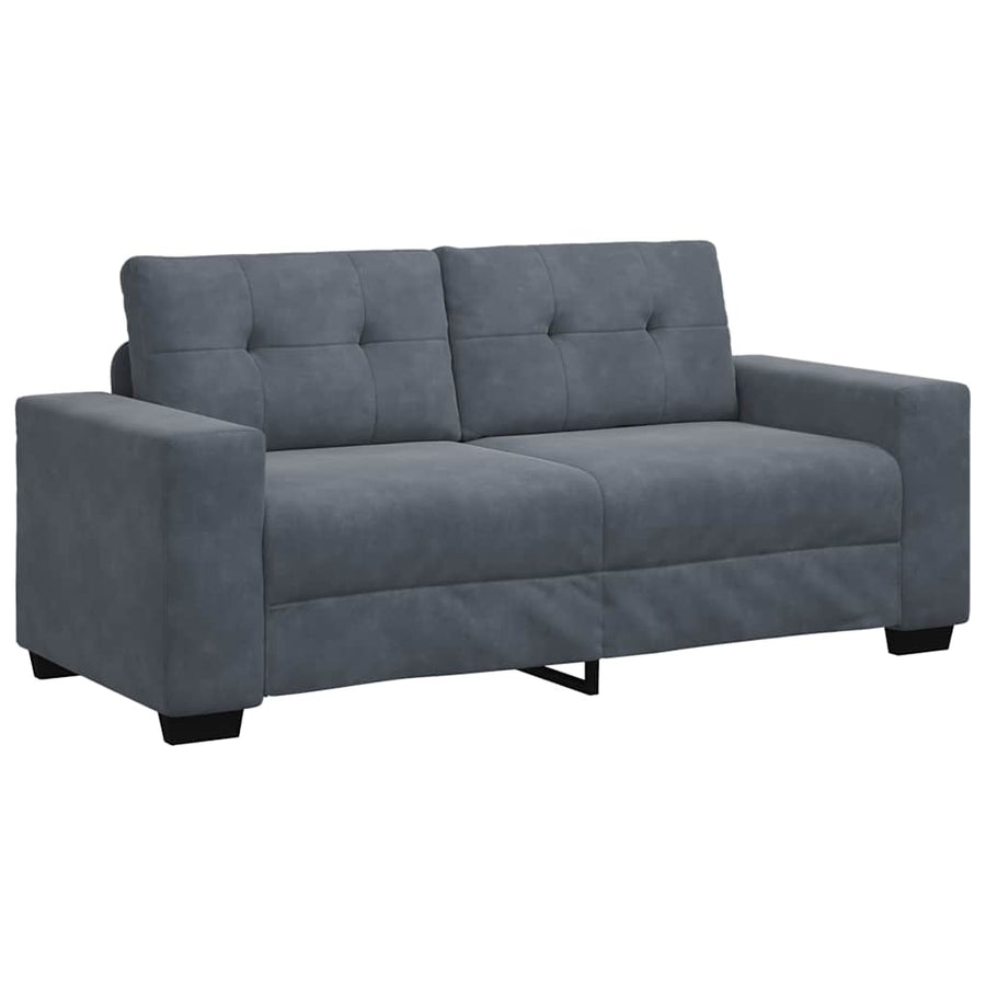 Loveseat Bank Fluweel 140 cm Donkergrijs