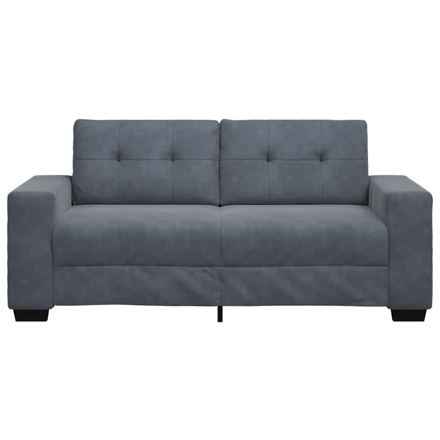 Loveseat Bank Fluweel 140 cm Donkergrijs