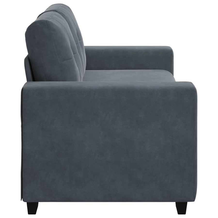 Loveseat Bank Fluweel 140 cm Donkergrijs