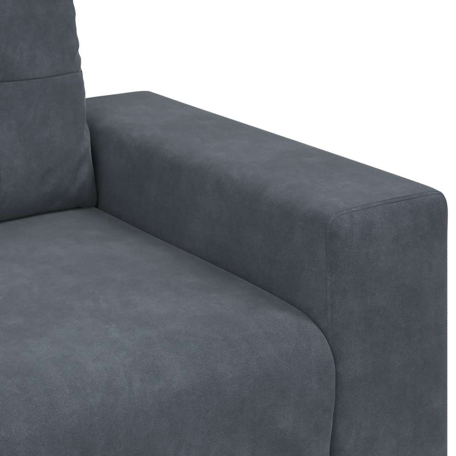 Loveseat Bank Fluweel 140 cm Donkergrijs
