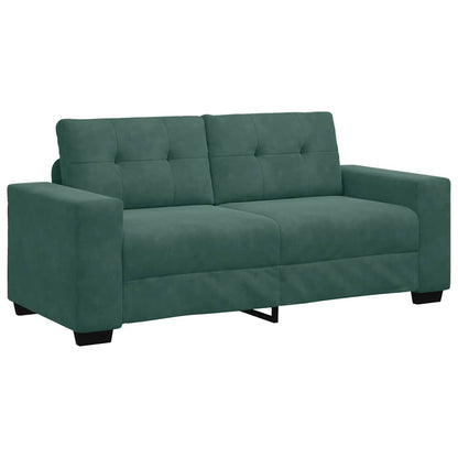 Loveseat Sofa Donkergroen 180x77x82 cm Fluweel
