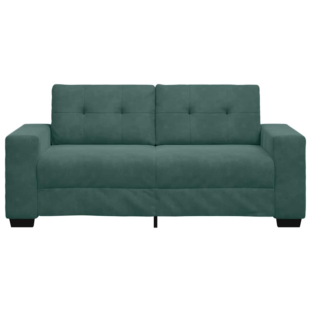 Loveseat Sofa Donkergroen 180x77x82 cm Fluweel
