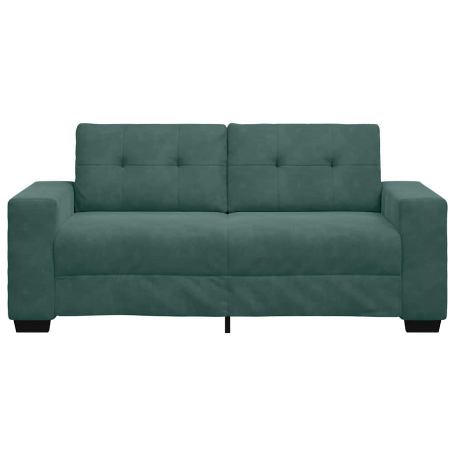 Loveseat Sofa Donkergroen 180x77x82 cm Fluweel