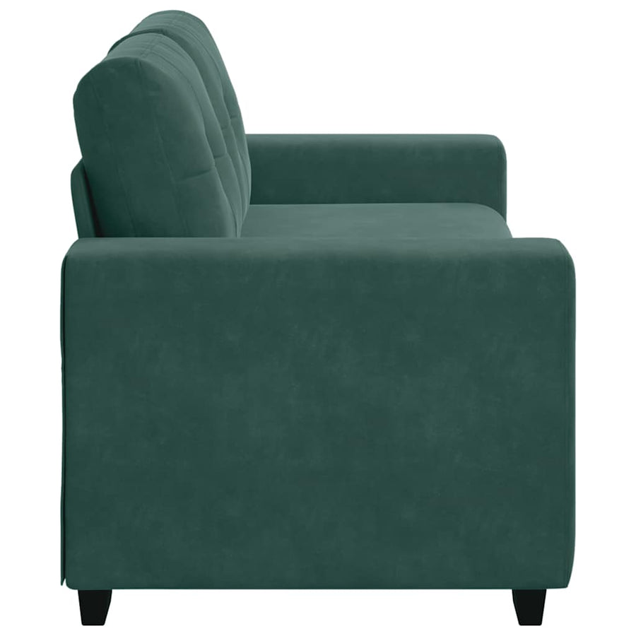 Loveseat Sofa Donkergroen 180x77x82 cm Fluweel