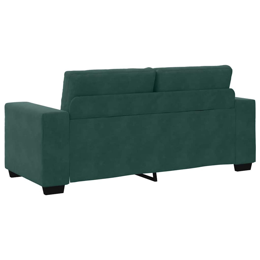 Loveseat Sofa Donkergroen 180x77x82 cm Fluweel