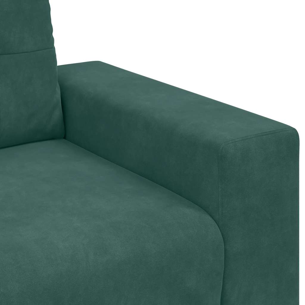 Loveseat Sofa Donkergroen 180x77x82 cm Fluweel