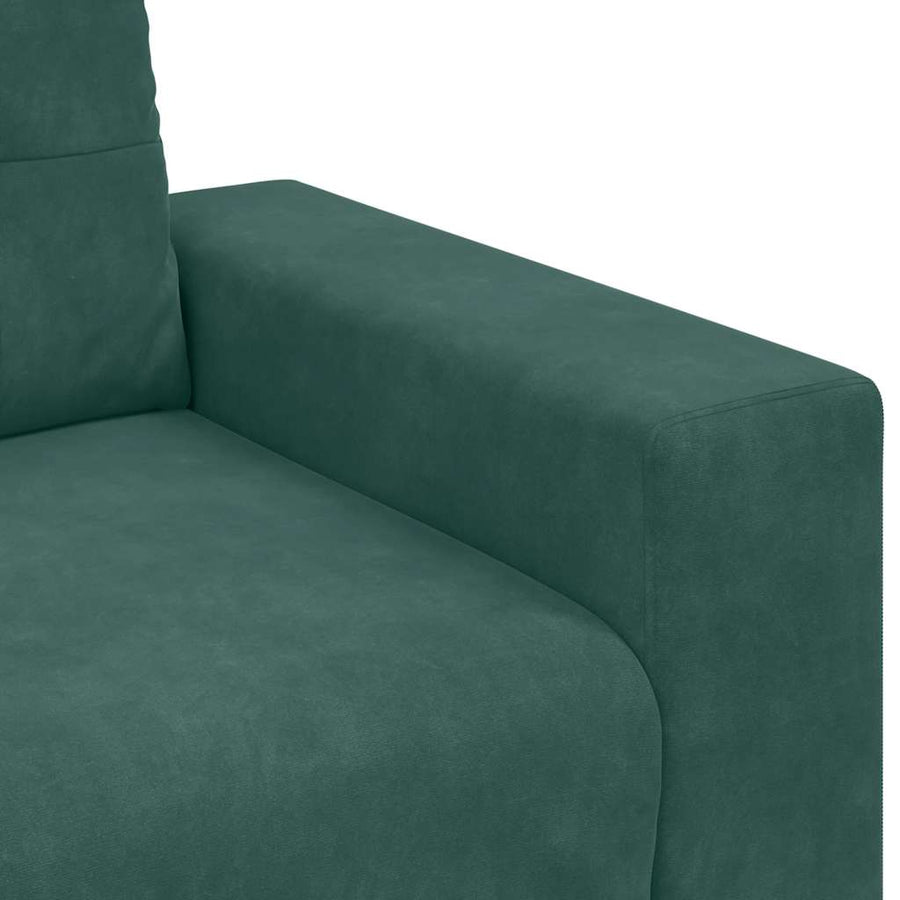 Loveseat Sofa Donkergroen 180x77x82 cm Fluweel