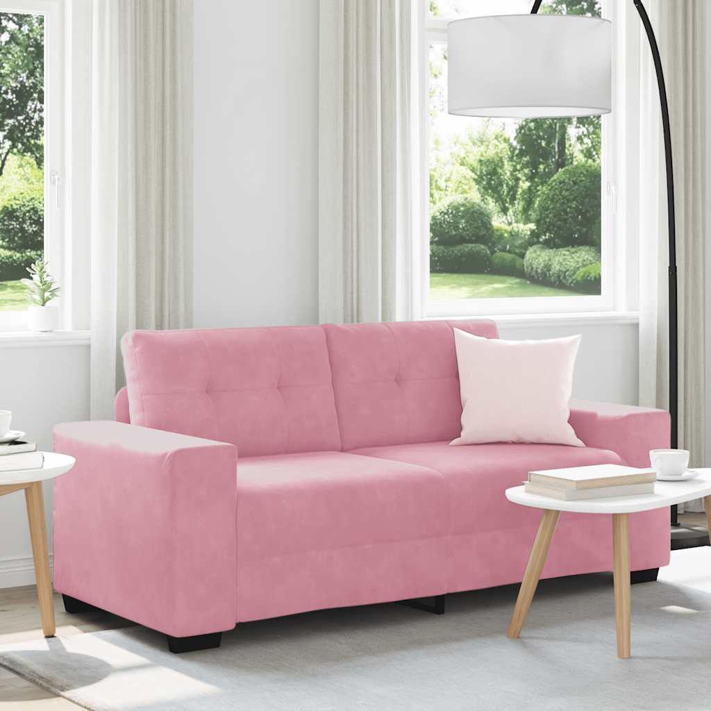 loveseat bank roze 140 cm fluweel
