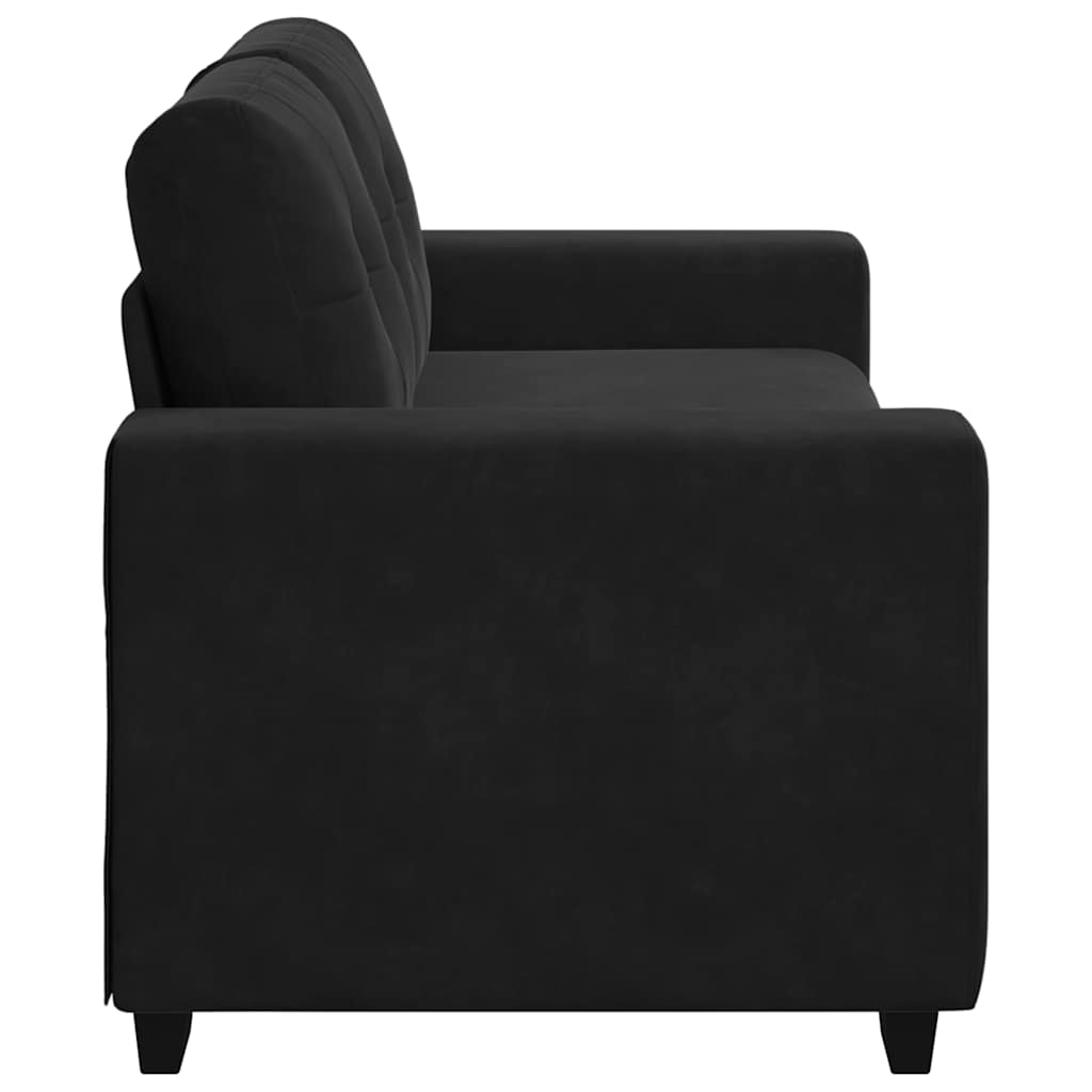Loveseat Bank Fluweel 140 cm Zwart