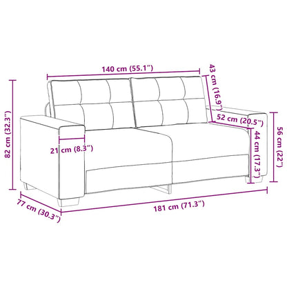 Loveseat Bank Fluweel 140 cm Zwart