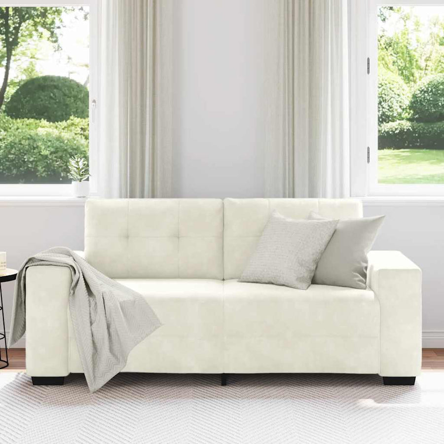 Loveseat Sofa Crème 180x77x82 cm Fluweel