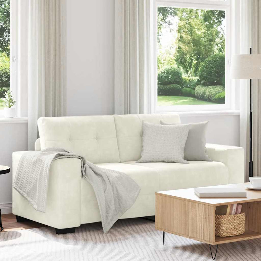 Loveseat Sofa Crème 180x77x82 cm Fluweel