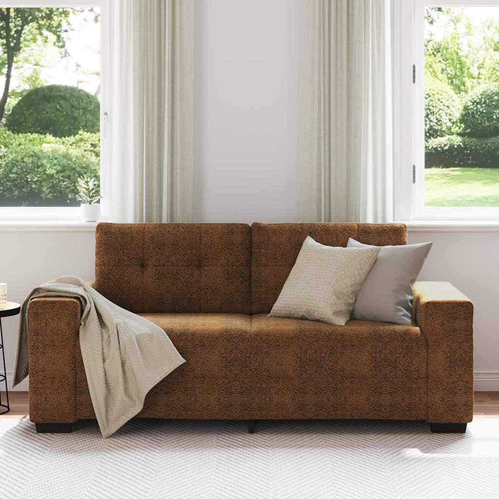 Loveseat met kussen Bruin Kunstleer