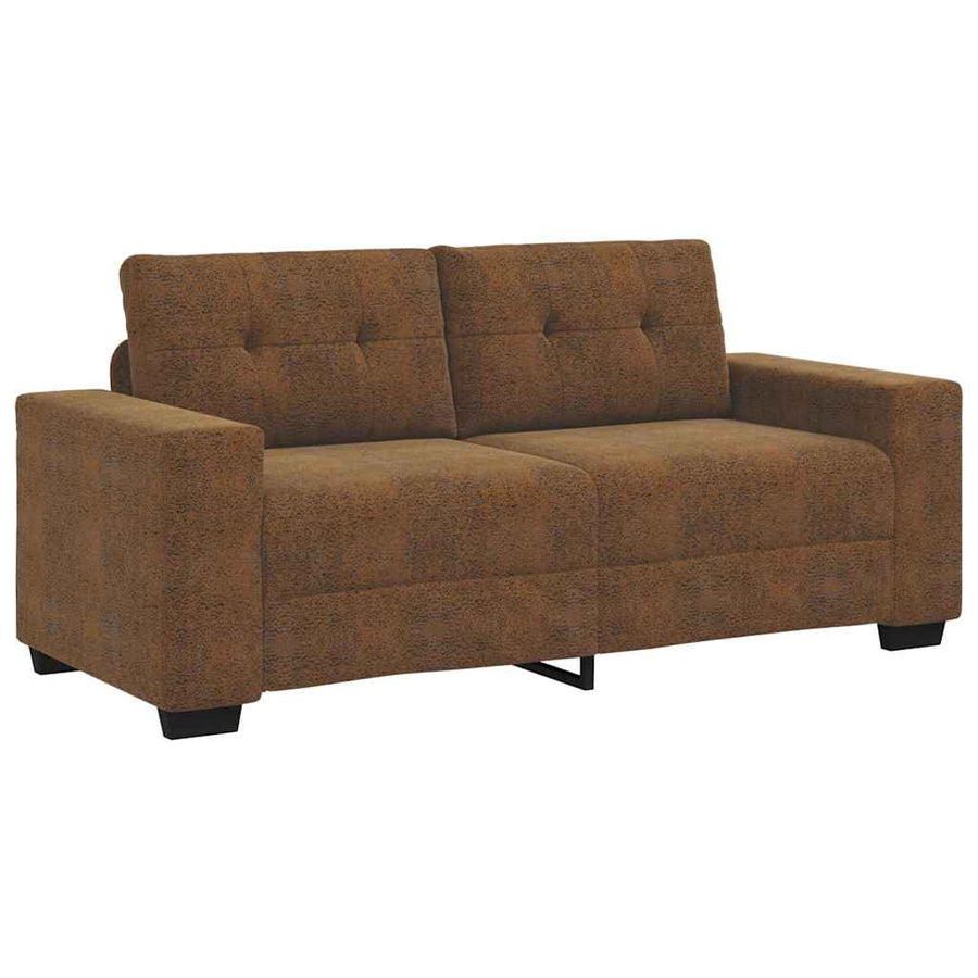 Loveseat met kussen Bruin Kunstleer