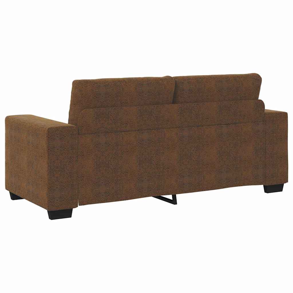 Loveseat met kussen Bruin Kunstleer