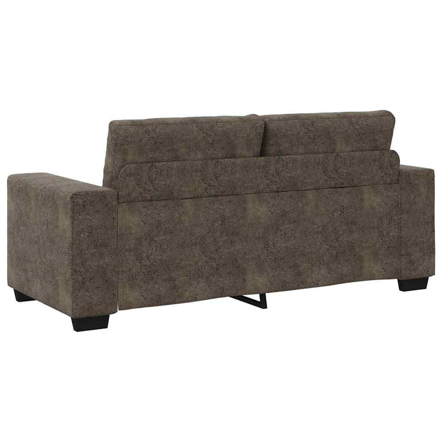 Loveseat met kussen Donkergrijs Kunstleer