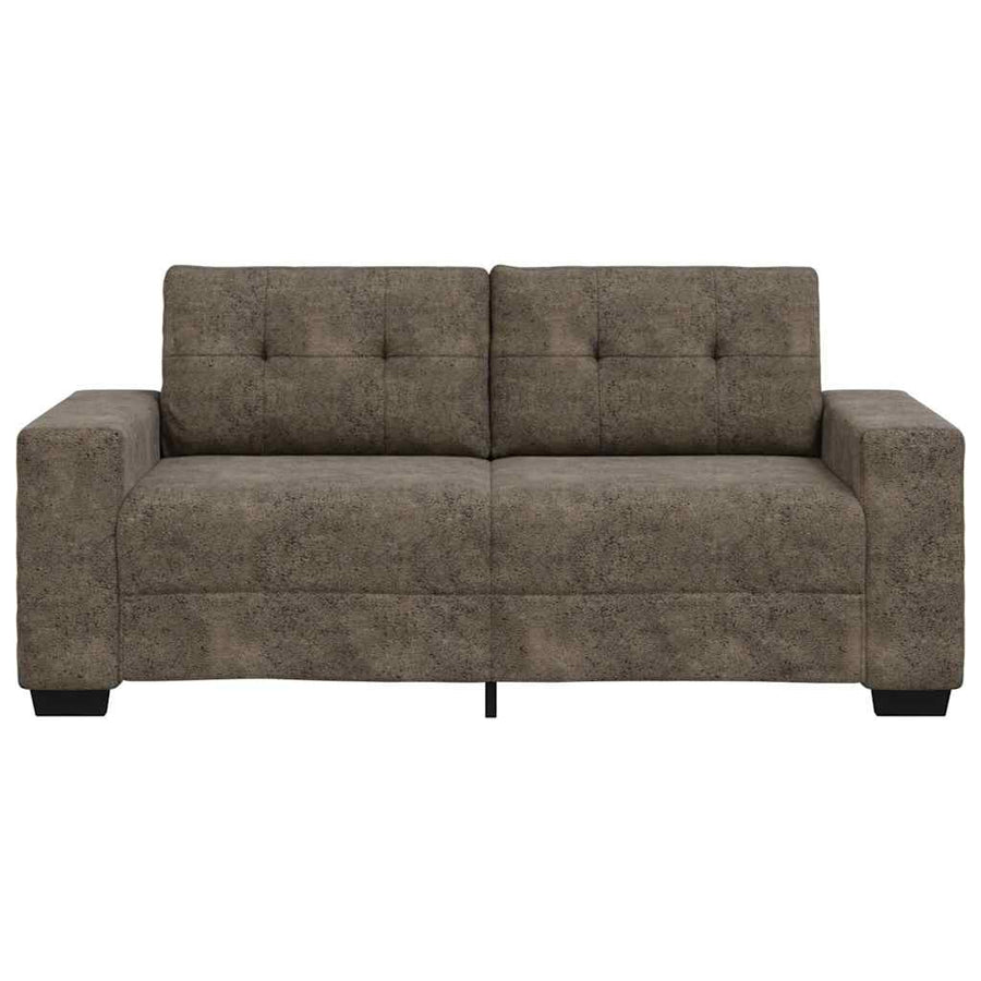 Loveseat met kussen Donkergrijs Kunstleer