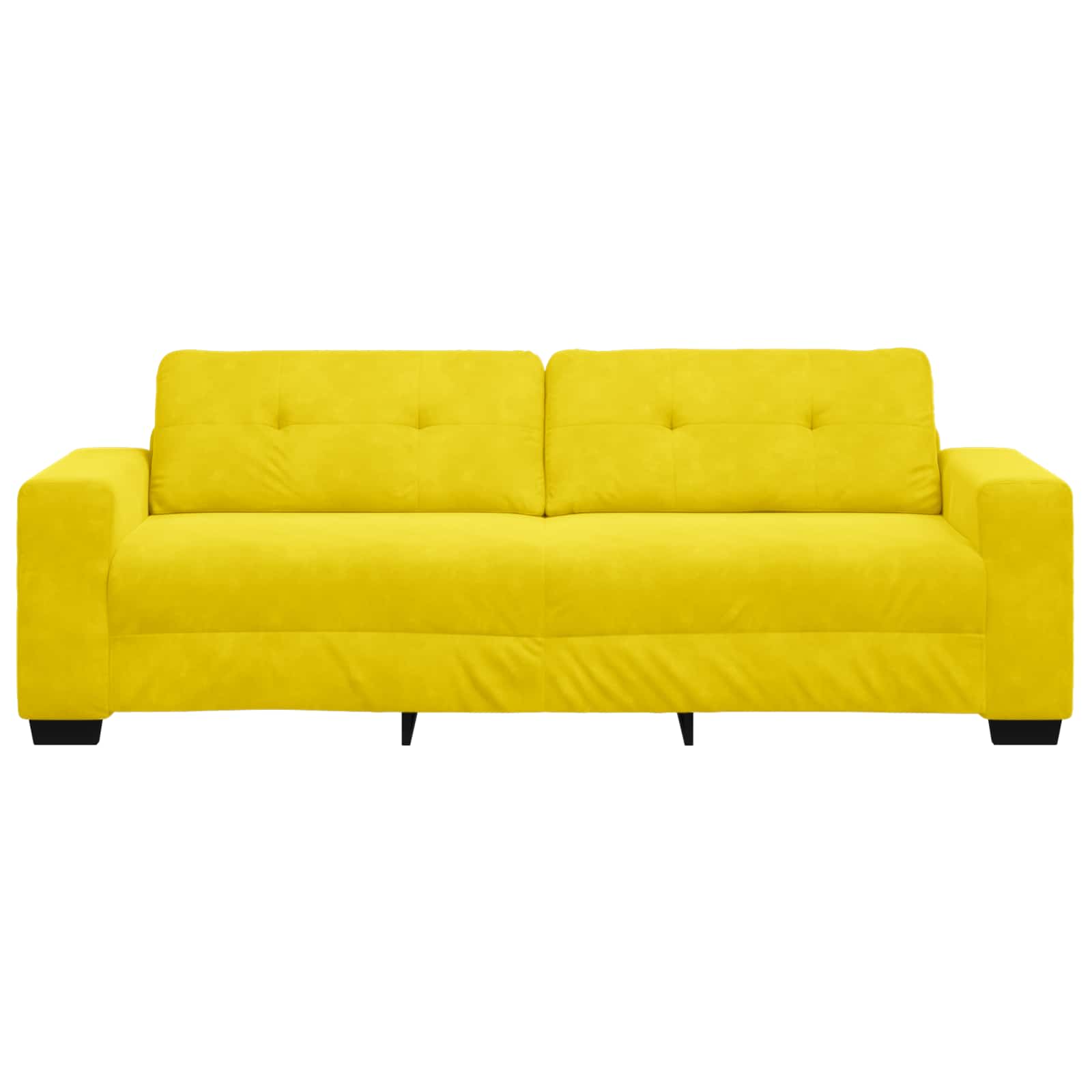 3-Zits Bank Geel 220 cm Fluweel