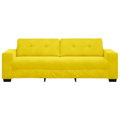 3-Zits Bank Geel 220 cm Fluweel