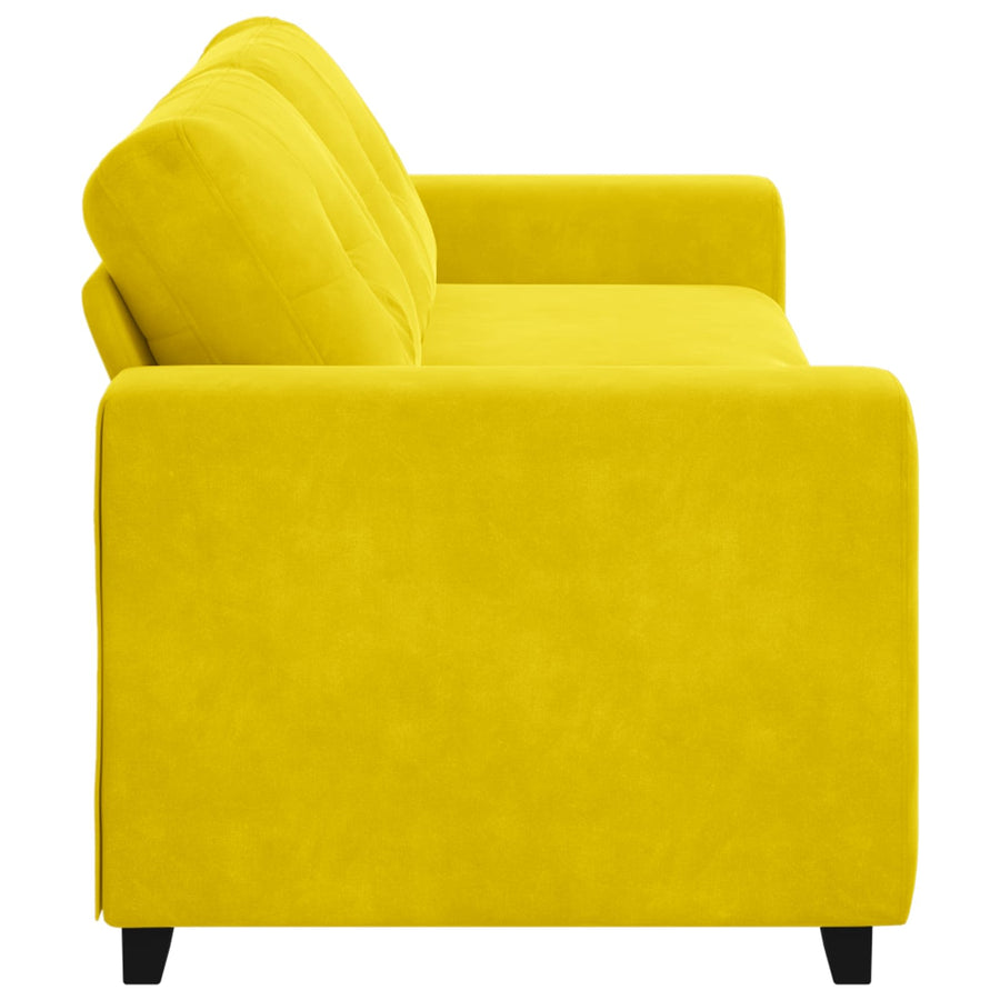 3-Zits Bank Geel 220 cm Fluweel