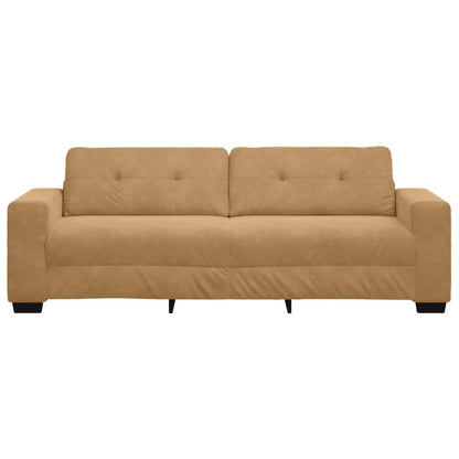 3-Zits Bank Bruin 220 cm Fluweel