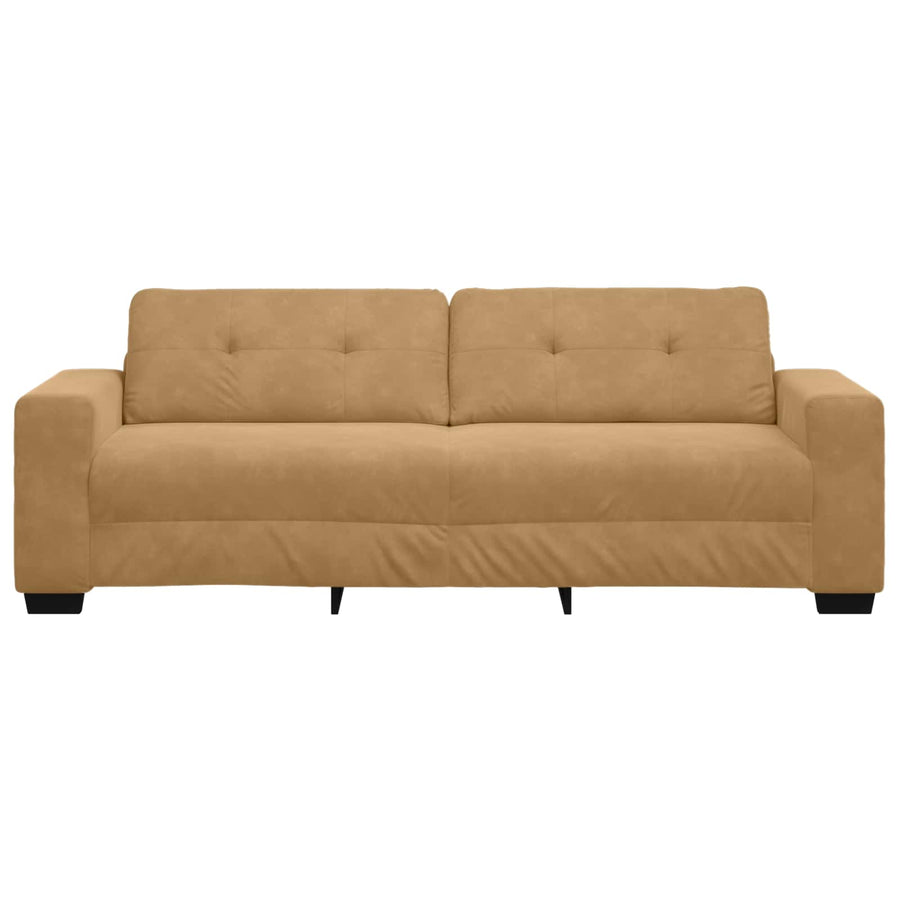 3-Zits Bank Bruin 220 cm Fluweel