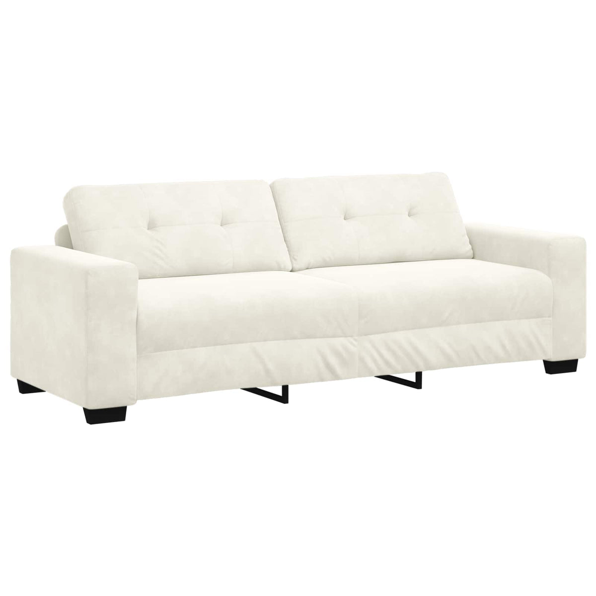3-Zits Sofa Crème 220 cm Fluweel