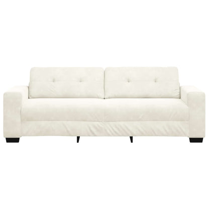 3-Zits Sofa Crème 220 cm Fluweel