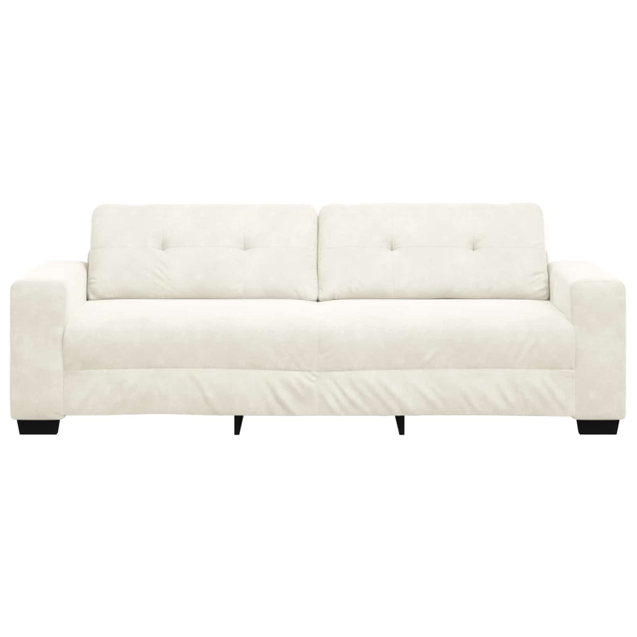 3-Zits Sofa Crème 220 cm Fluweel