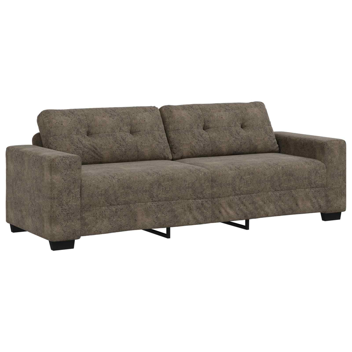 3-Zits Sofa Donkergrijs 220 cm Kunst Suède Leer