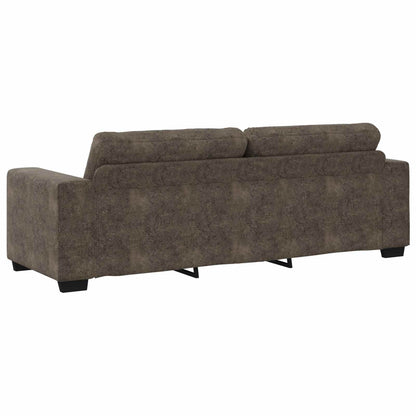 3-Zits Sofa Donkergrijs 220 cm Kunst Suède Leer