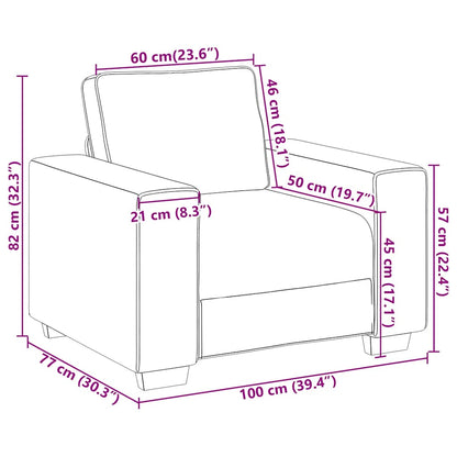 Fauteuil Stof 60 cm Lichtgrijs