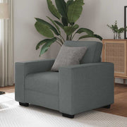 Fauteuil 100x77x82 cm stof donkergrijs