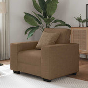 Sofastoel 100x77x82 cm bruin stof