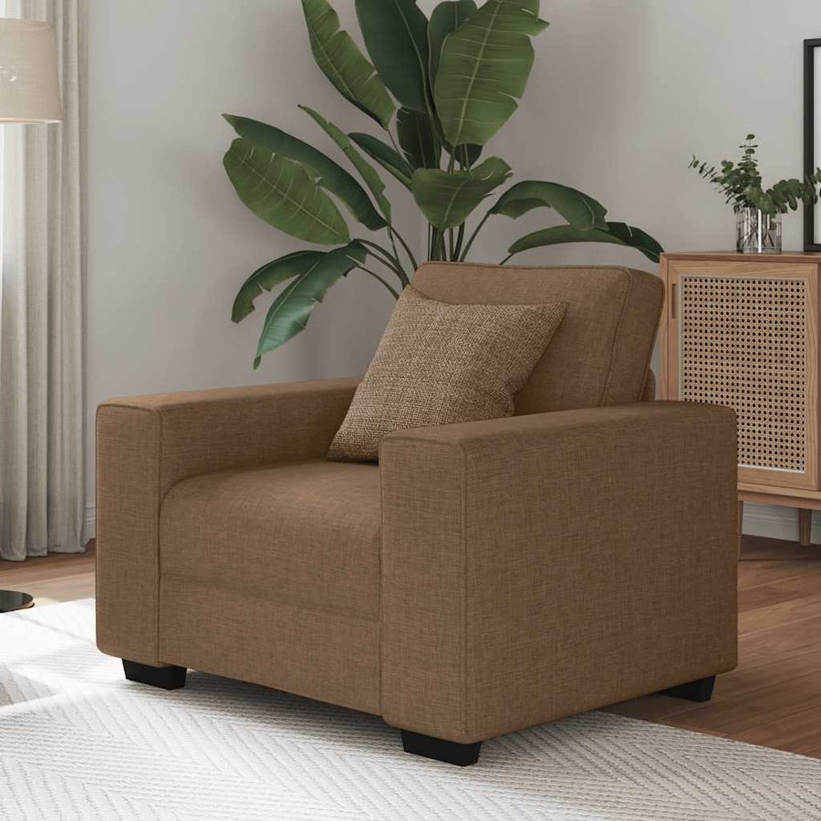 Sofastoel Bruin 100x77x82 cm Stof