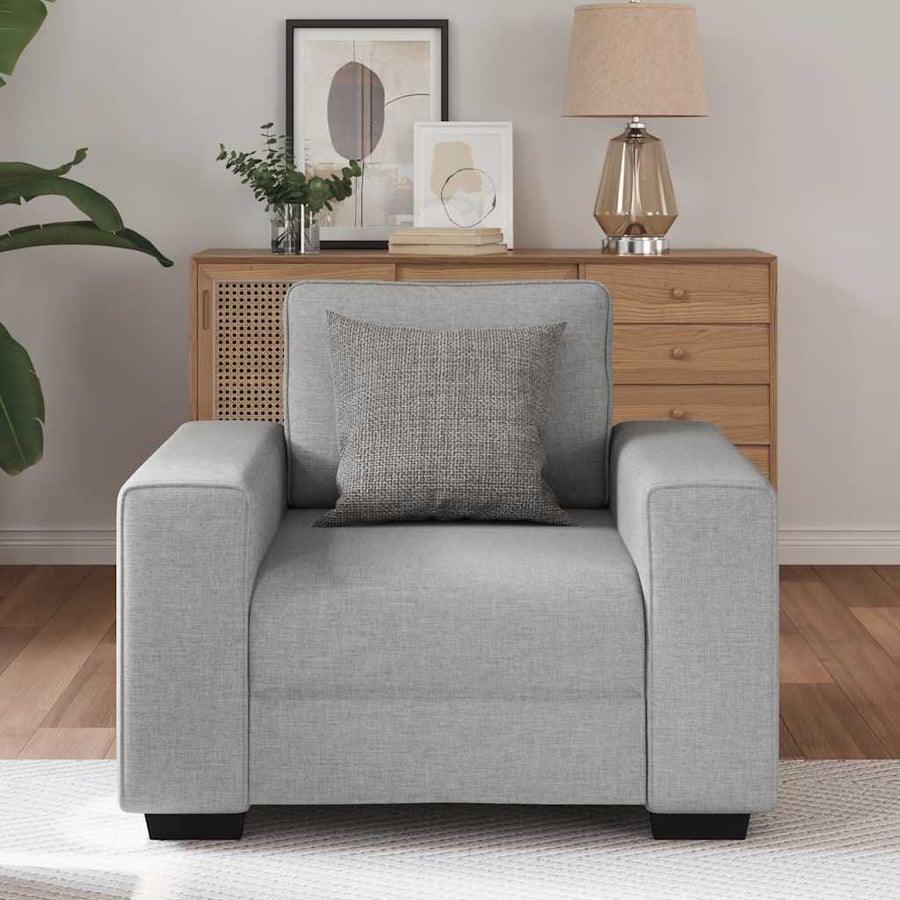 Sofastoel Wolkgrijs 100x77x82 cm Stof