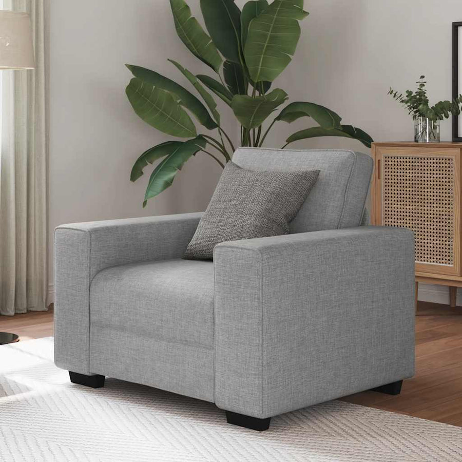 Sofastoel Wolkgrijs 100x77x82 cm Stof