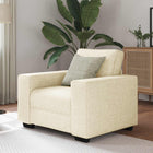 Fauteuil 100 cm linnenmix beige