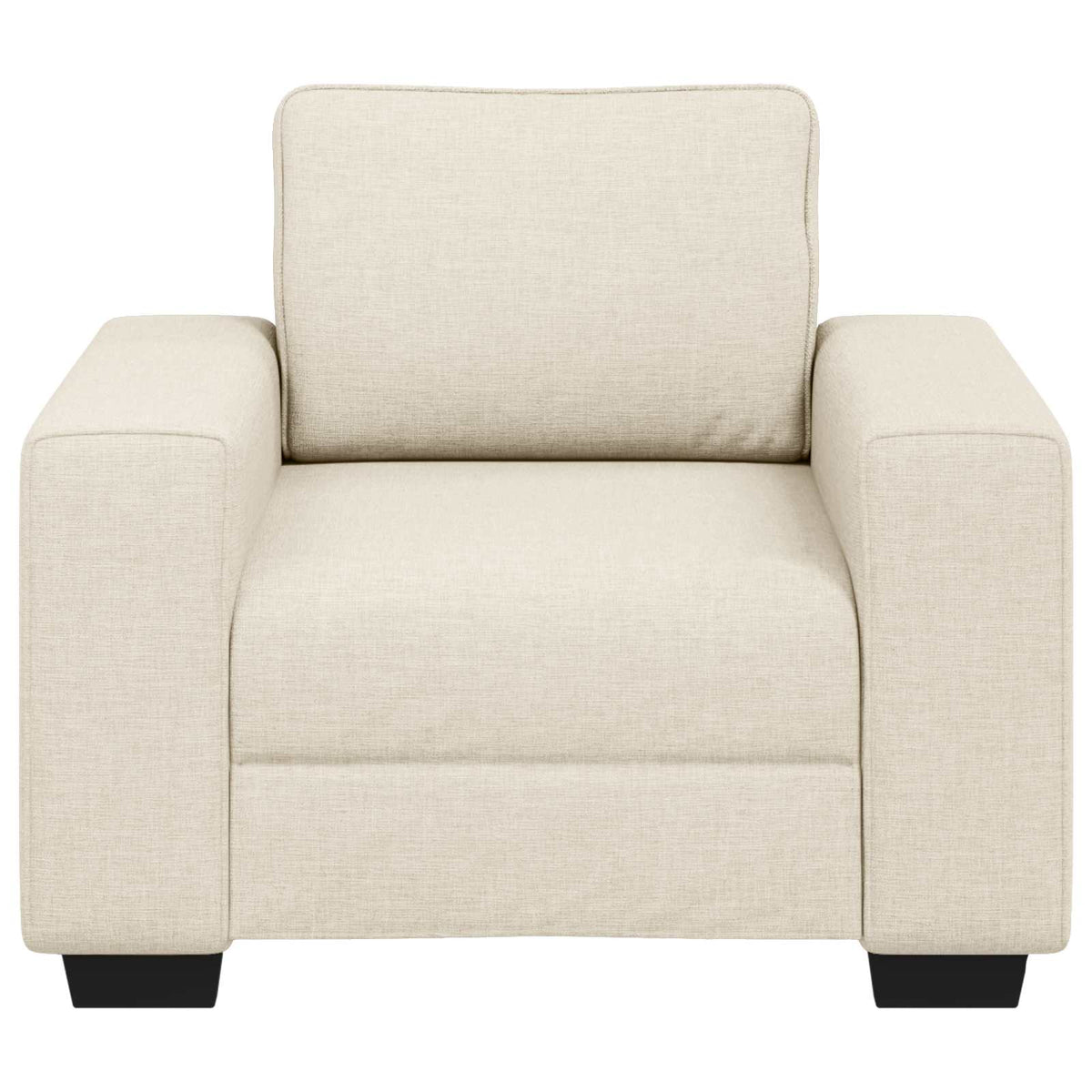 Sofa Stoel Beige 100 cm Linnenmix Stoffen