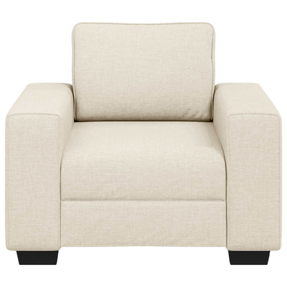 Sofa Stoel Beige 100 cm Linnenmix Stoffen