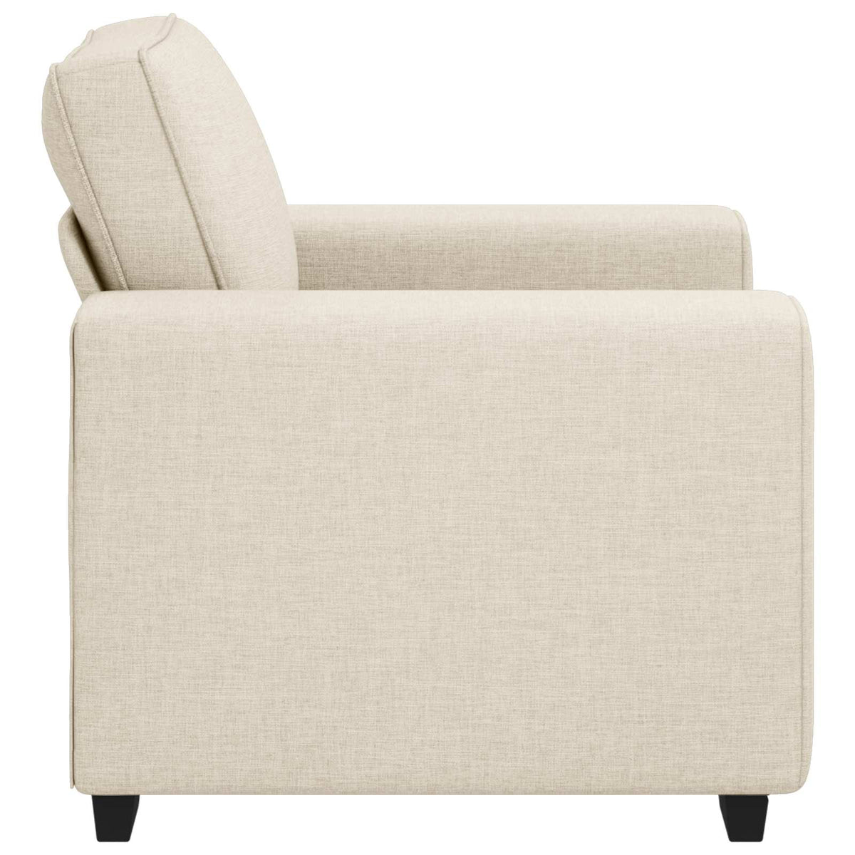 Sofa Stoel Beige 100 cm Linnenmix Stoffen
