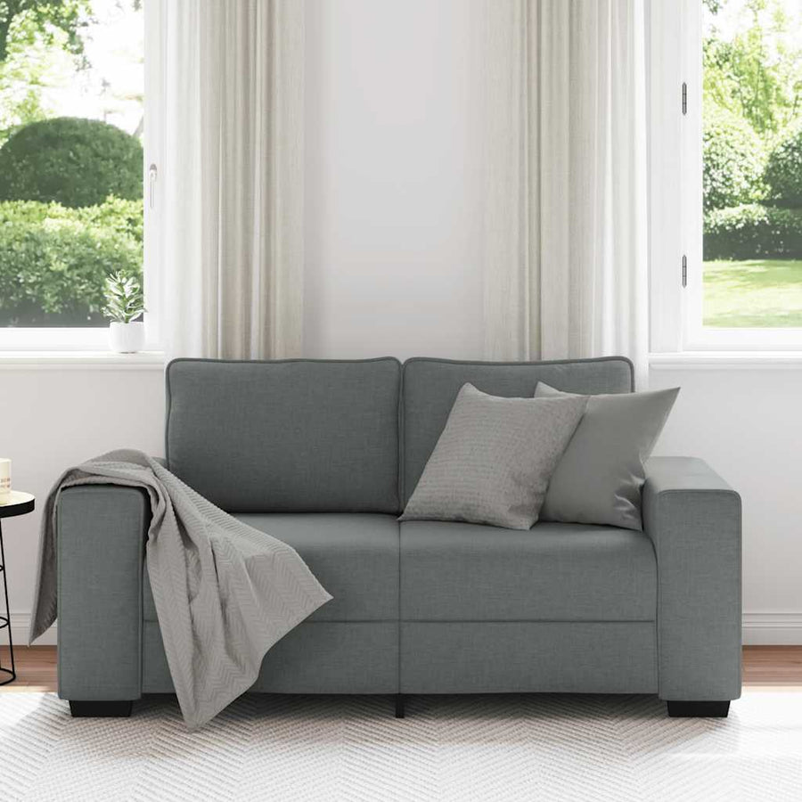 2-Zitsbank Stof 120 cm Donkergrijs
