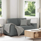 2-seater sofa 160x77x82 cm fabric dark grey