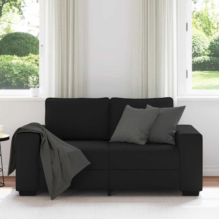 2-Zitsbank Stof 120 cm Zwart